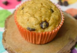 Banana Applesauce Muffins with Chocolate Chips, a great way to get some extra fruit into your family. Easy to make, perfect for breakfast or snacking.
