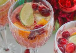 Holiday Sangria is an amazing and easy cocktail to make. Perfect drink for Christmas parties, or to ring in the New Year!