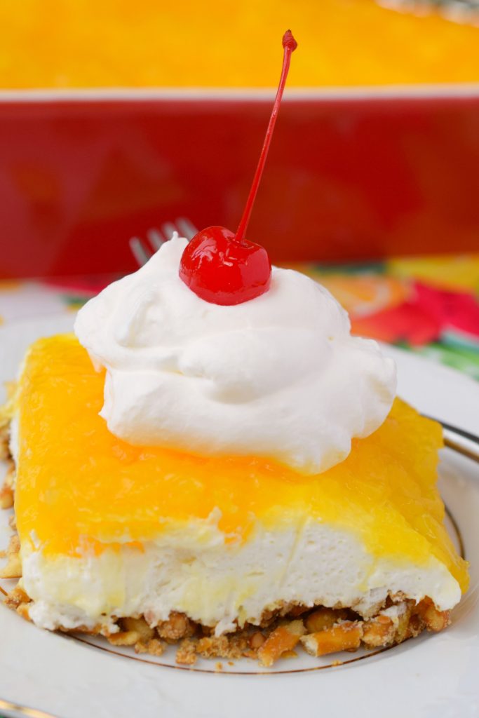 Creamy Pineapple Pretzel Dessert | Who Needs A Cape?