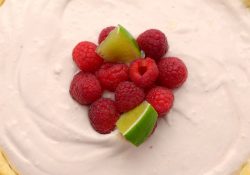 Raspberry Daiquiri Pie brings the best of dessert and a cocktail to your plate! Fruity, boozy, creamy and so easy to make! You'll love this treat!
