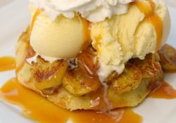 Get ready to take dessert to the next delicious level with Bananas Foster Dessert Waffles! Easy to make, you'll love this decadent treat.