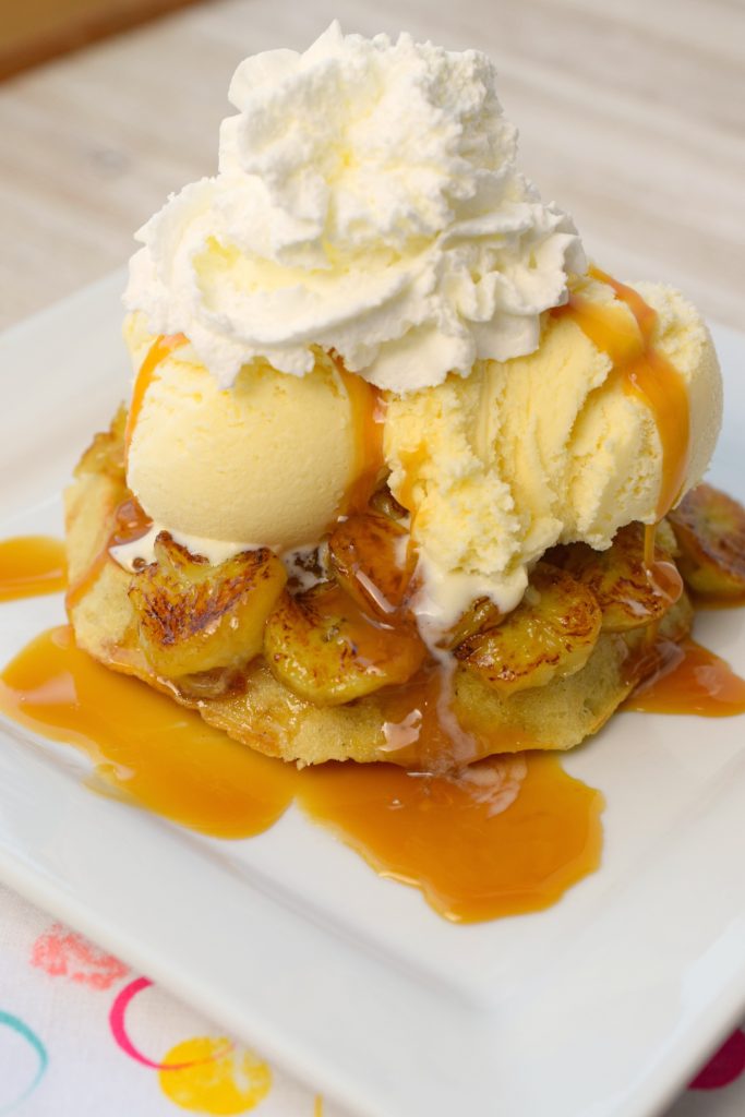 Bananas Foster Dessert Waffles