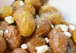 Roasted Tiny Potatoes with Feta