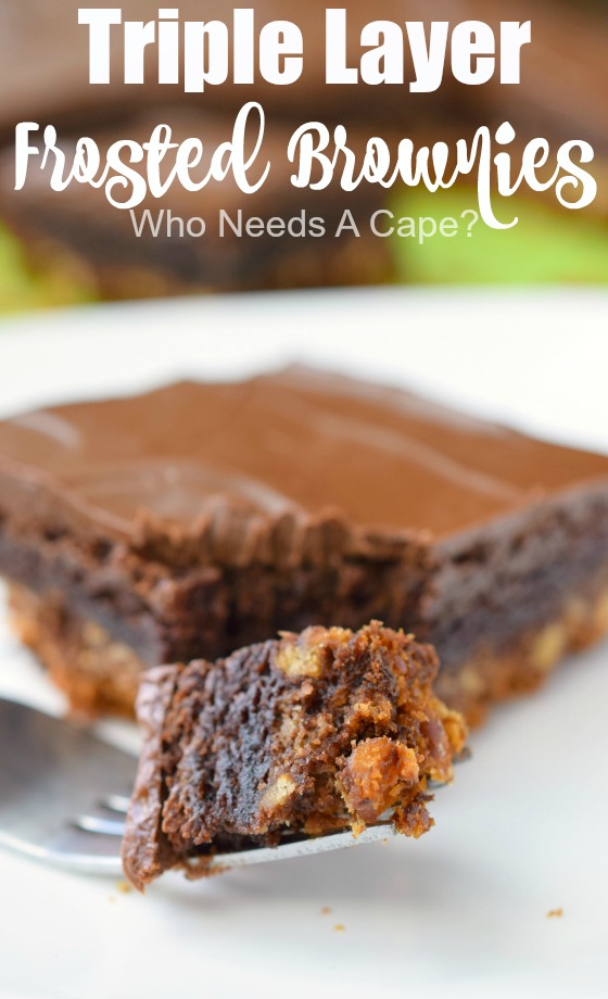 Triple Layer Frosted Brownies