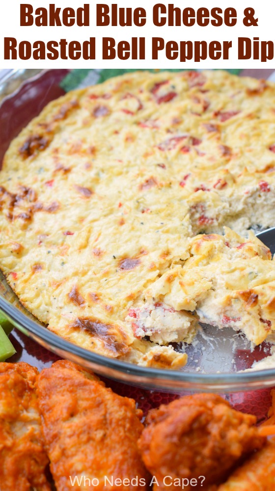 Baked Blue Cheese & Roasted Bell Pepper Dip