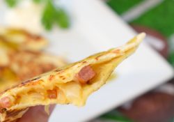 A Smoked Sausage Quesadilla is the perfect addition to homegating menus. Loaded with smoked sausage, pepper jack cheese & onions, it is simple & delicious.