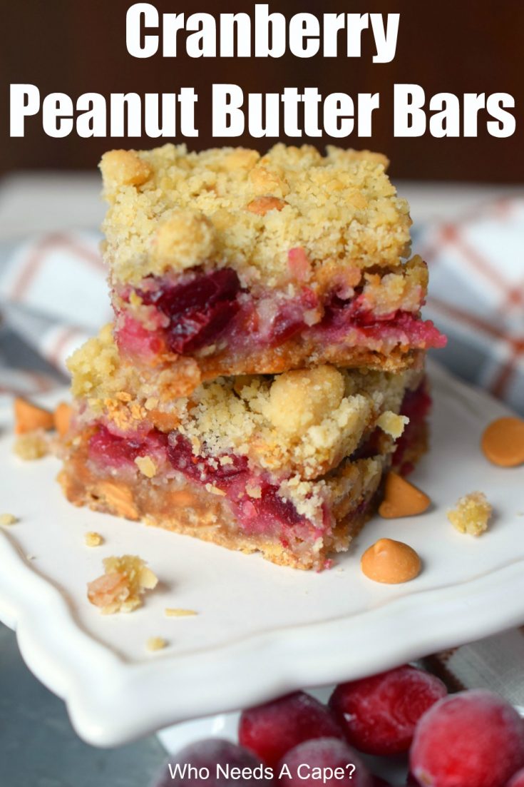 Cranberry Peanut Butter Bars