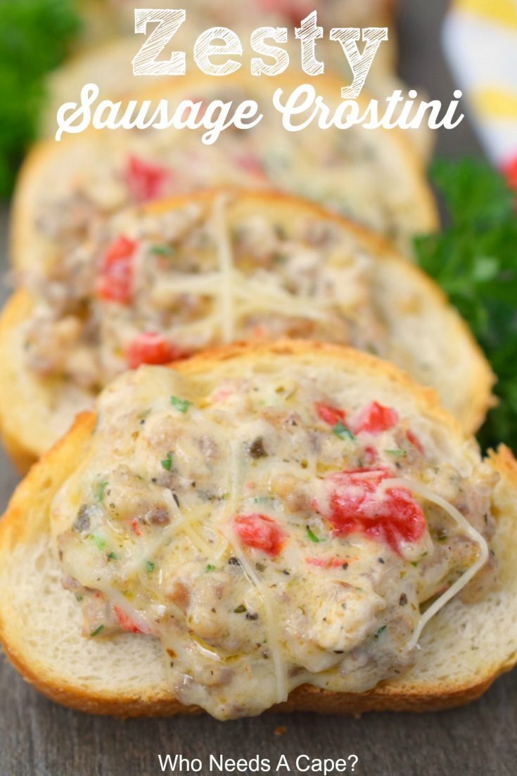 Zesty Sausage Crostini