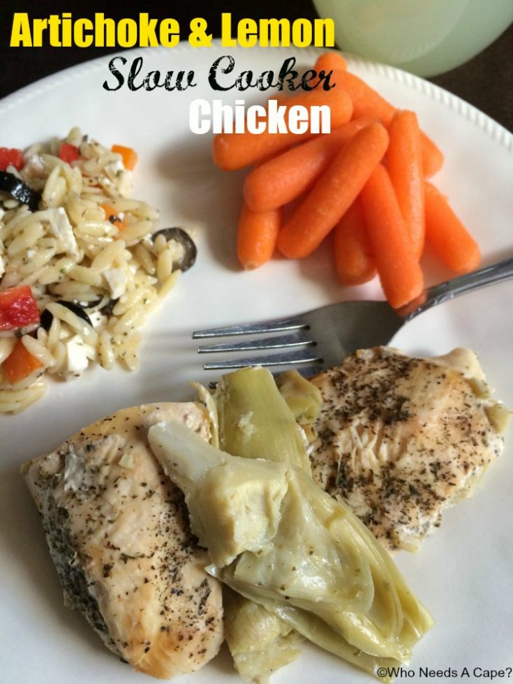 Artichoke & Lemon Slow Cooker Chicken