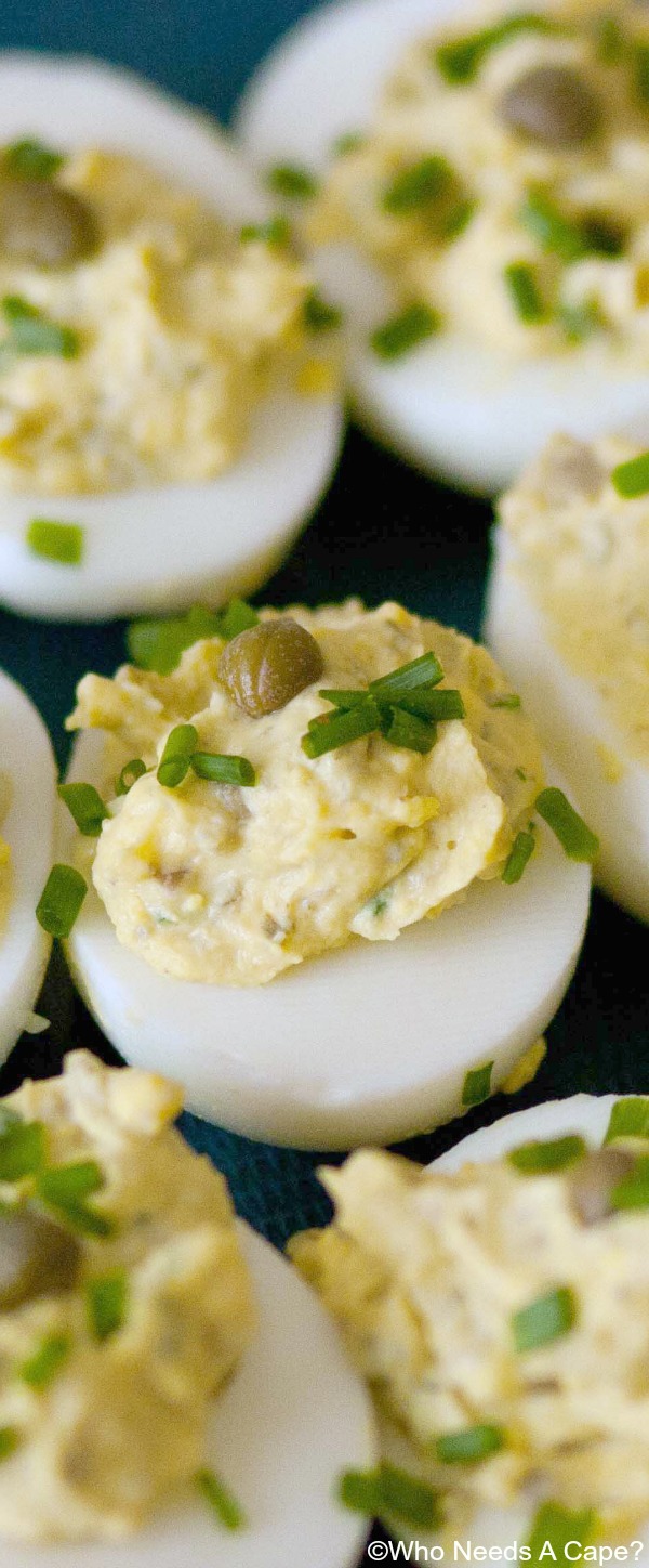 Caper Lemon Deviled Eggs