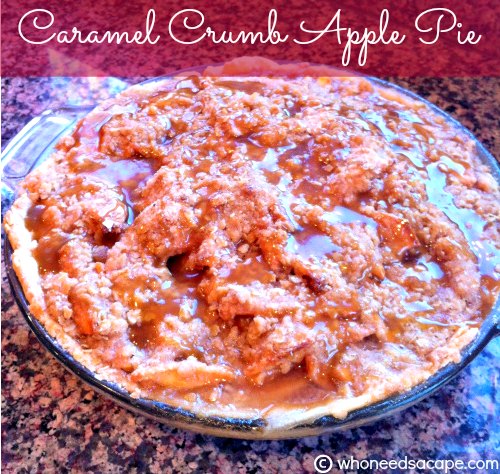 Caramel Crumb Apple Pie
