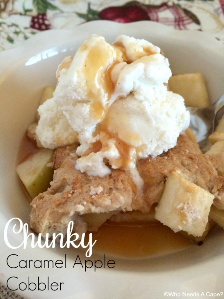 Chunky Caramel Apple Cobbler