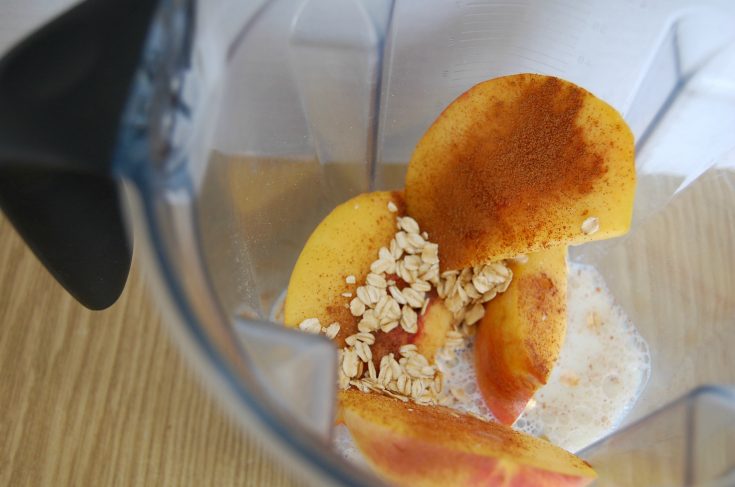 Cinnamon Peach Oatmeal Smoothie