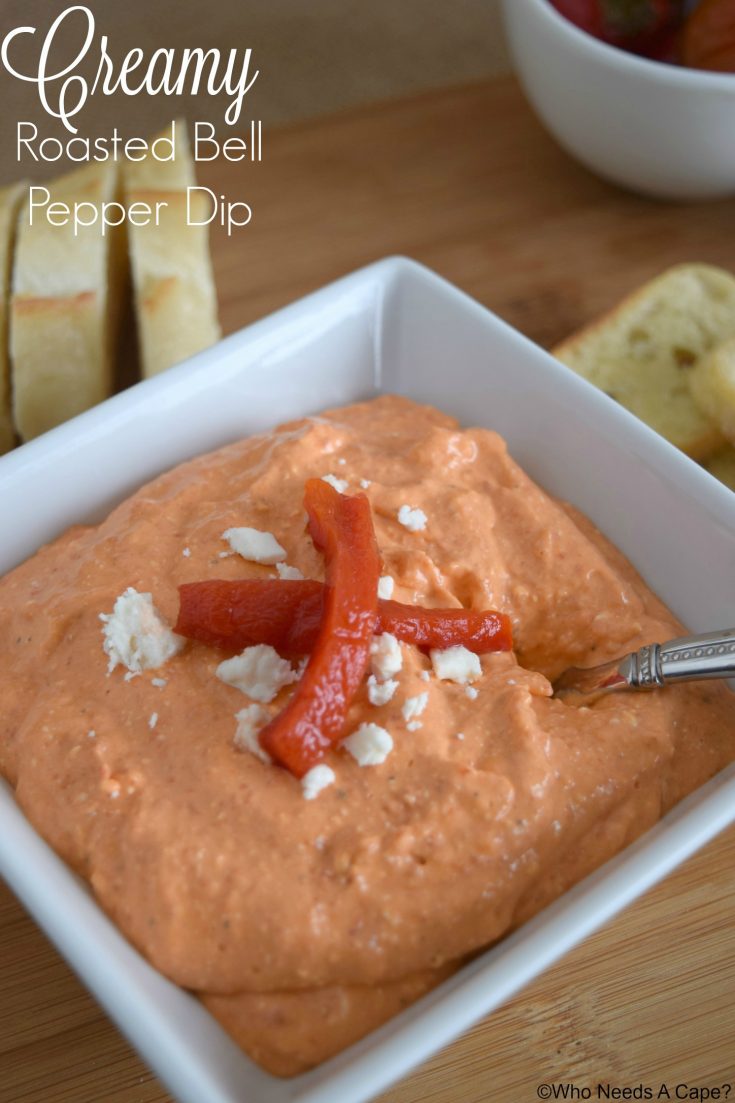 Creamy Roasted Bell Pepper Dip