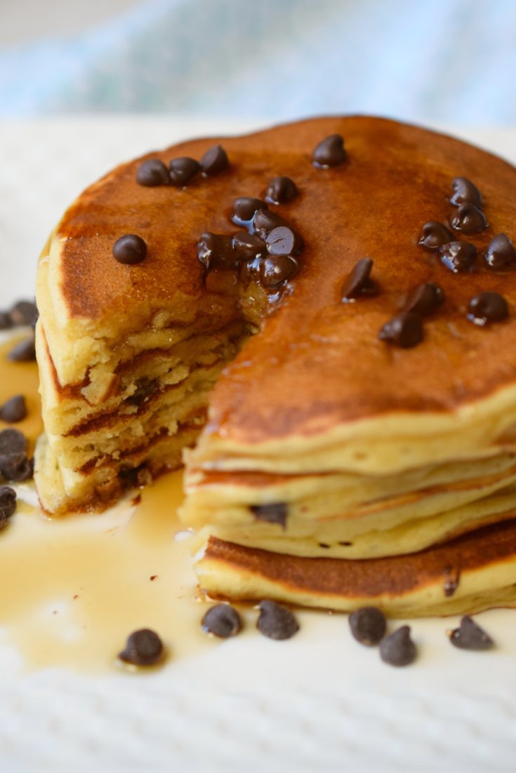 Peanut Butter Chocolate Chip Pancakes Who Needs A Cape 