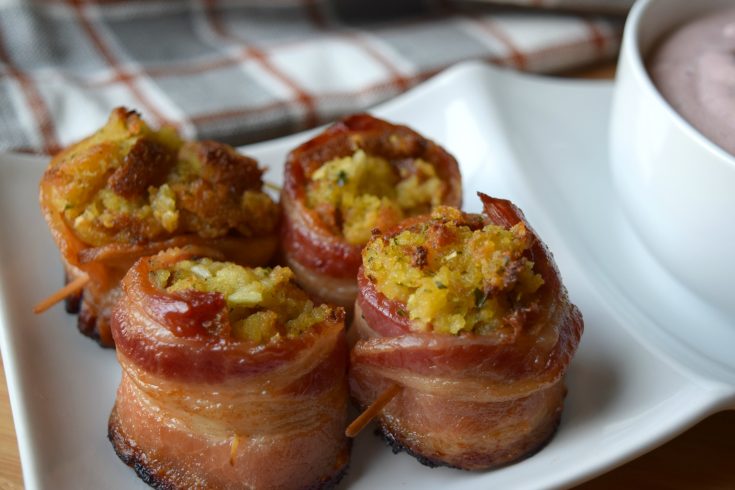 Bacon Wrapped Stuffing Bites