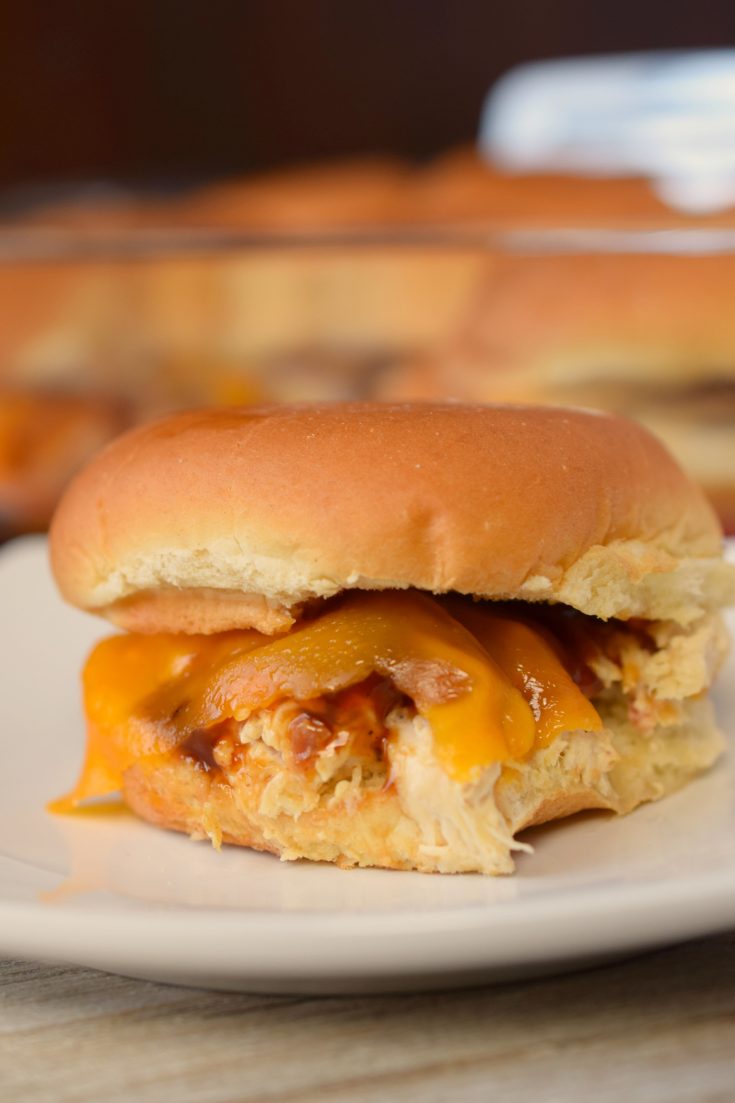 Slow Cooker Creamy Chicken & Bacon Sliders