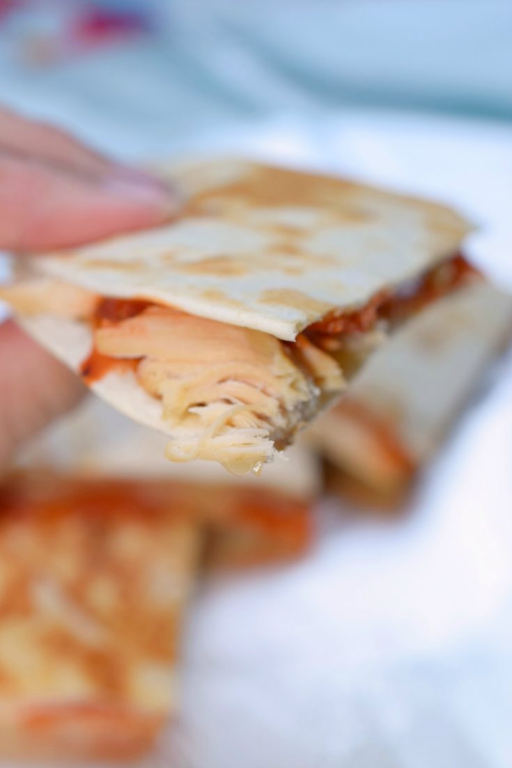 Rotisserie Chicken Pizza Quesadillas