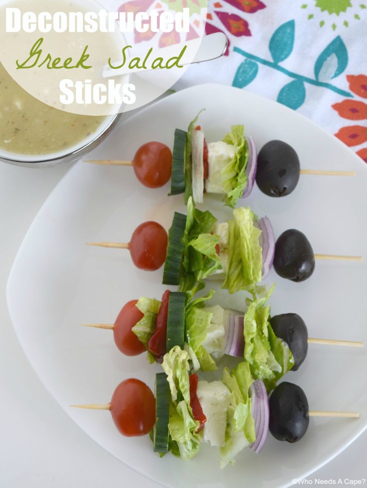 Deconstructed Greek Salad Sticks