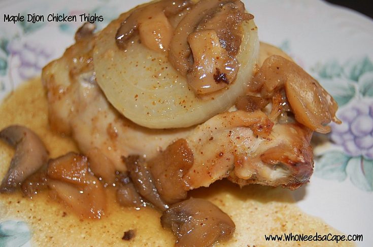 Crock Pot Maple Dijon Chicken Thighs