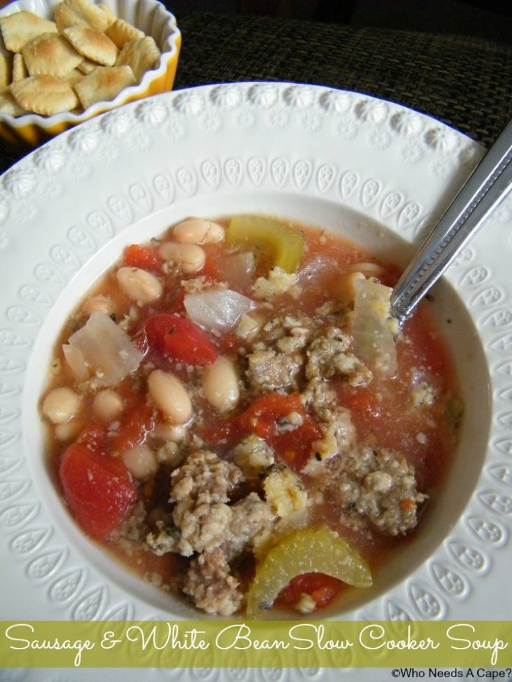 Sausage & White Bean Slow Cooker Soup