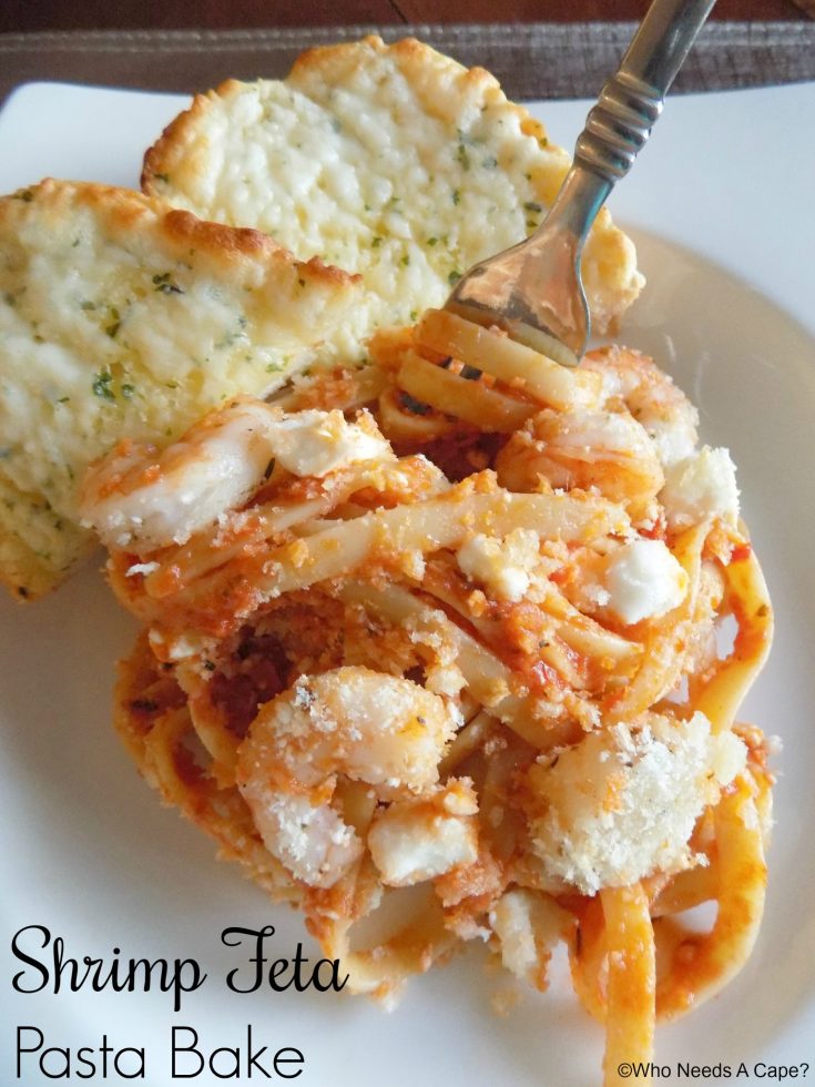 Shrimp Feta Pasta Bake