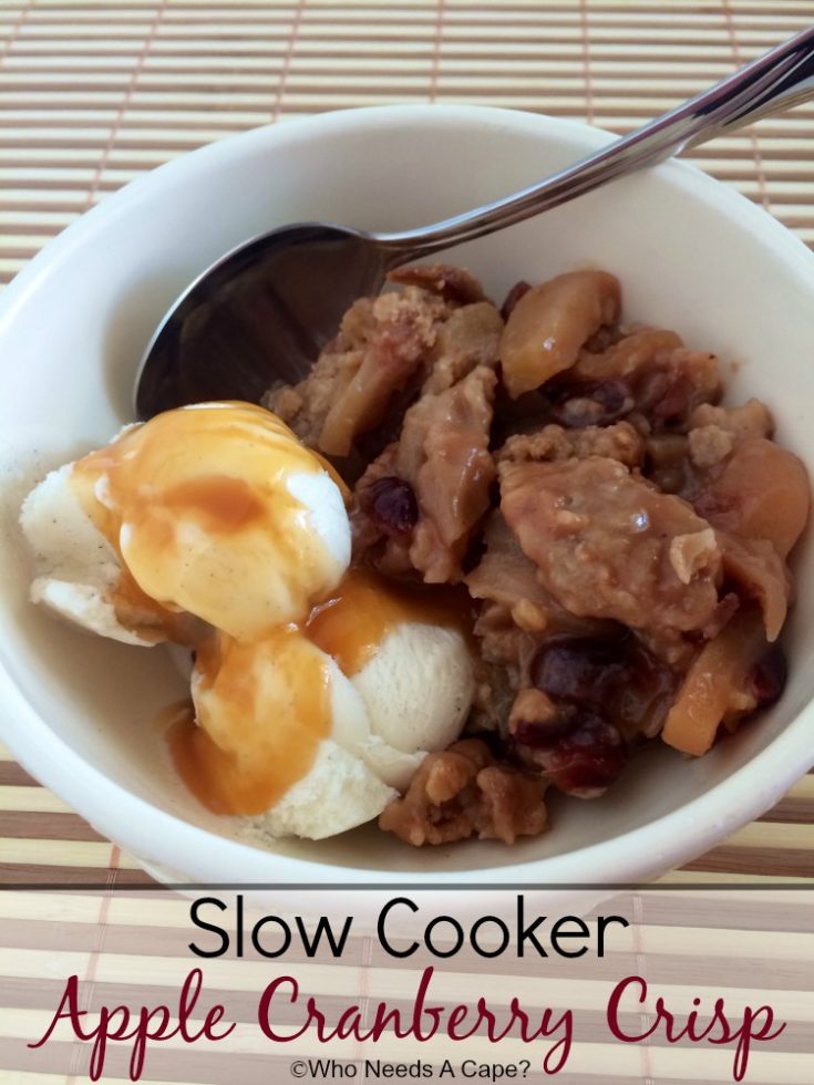 Slow Cooker Apple Cranberry Crisp
