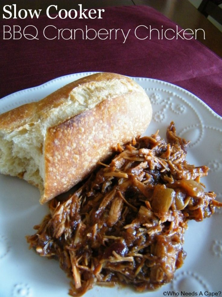 Slow Cooker BBQ Cranberry Chicken