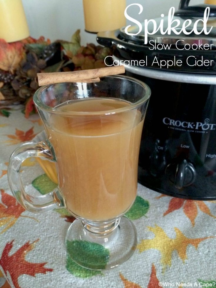 Spiked Slow Cooker Caramel Apple Cider