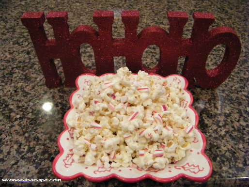 White Chocolate Candy Cane Popcorn