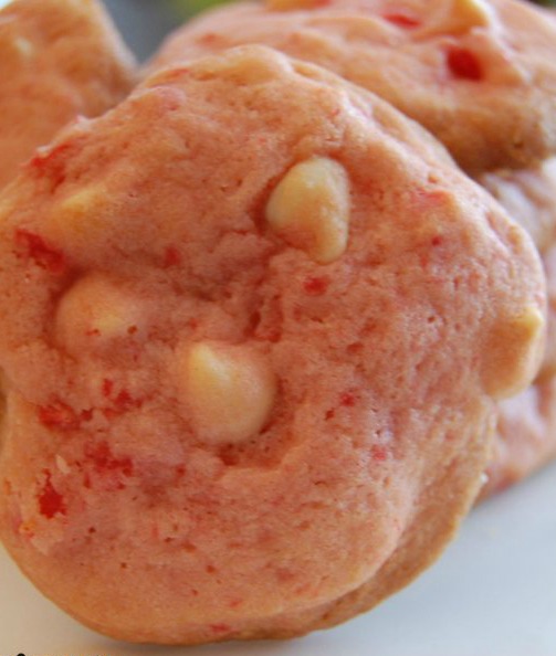 White Chocolate Cherry Cookies