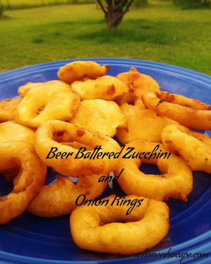 Beer Battered Zucchini and Onion Rings
