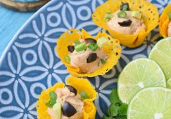 Creamy Refried Bean Cheese Cups are an easy appetizer perfect for parties, game day or the holidays. You'll love their bite-sized delicious pop of flavor.